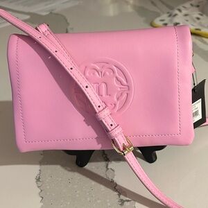 NWT Nanette Lepore Kimi Soft Double Section  Crosdbody Fondant Pink